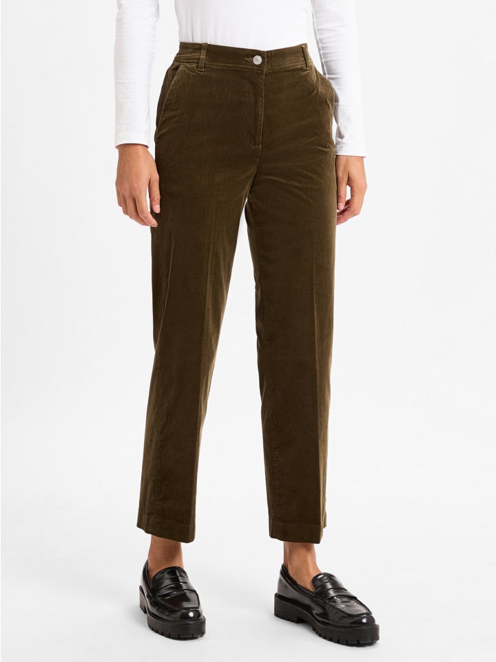 

Тканевые брюки Marie Lund Cordhose, оливковый