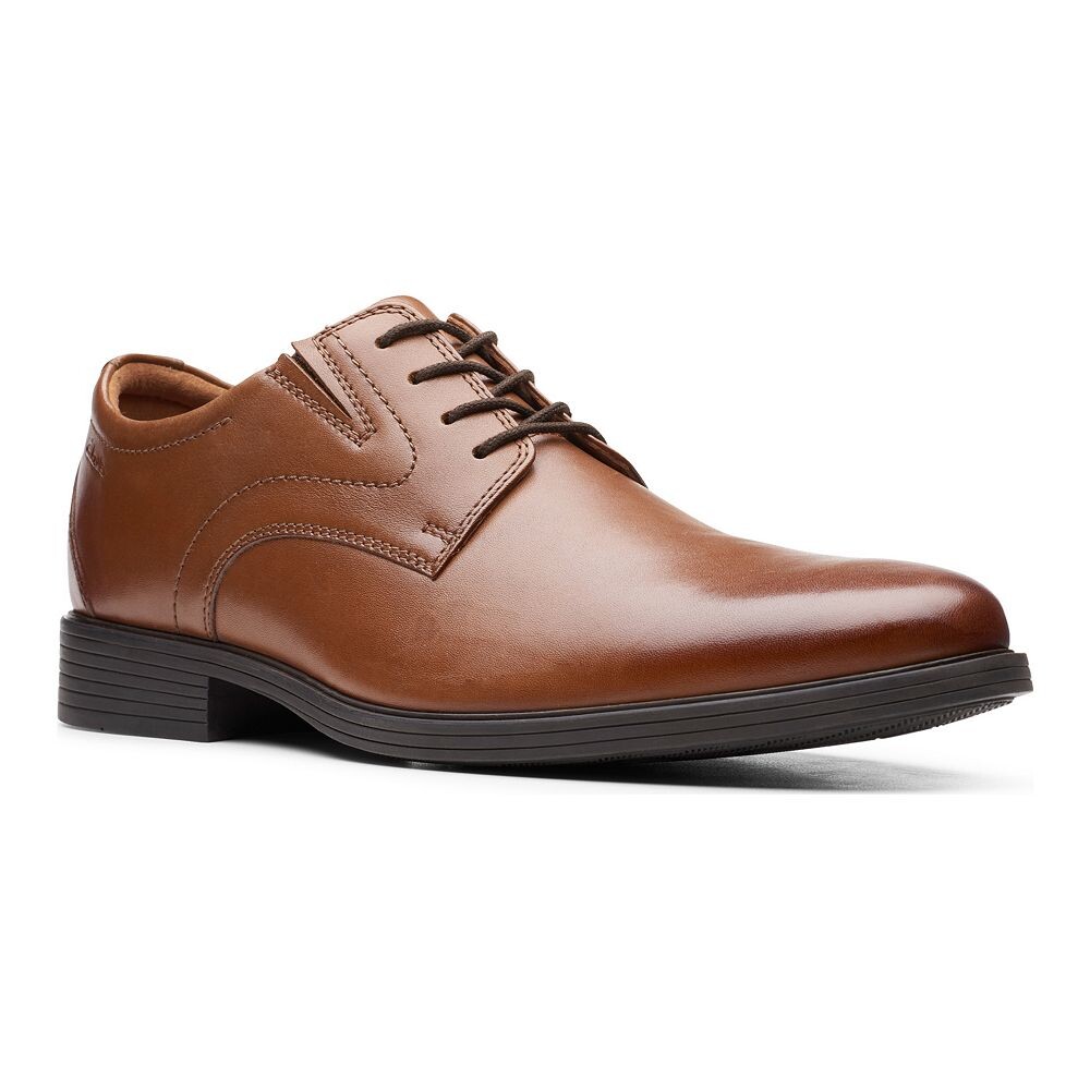 

Простые мужские кожаные оксфорды Clarks Whiddon, цвет Dark Tan