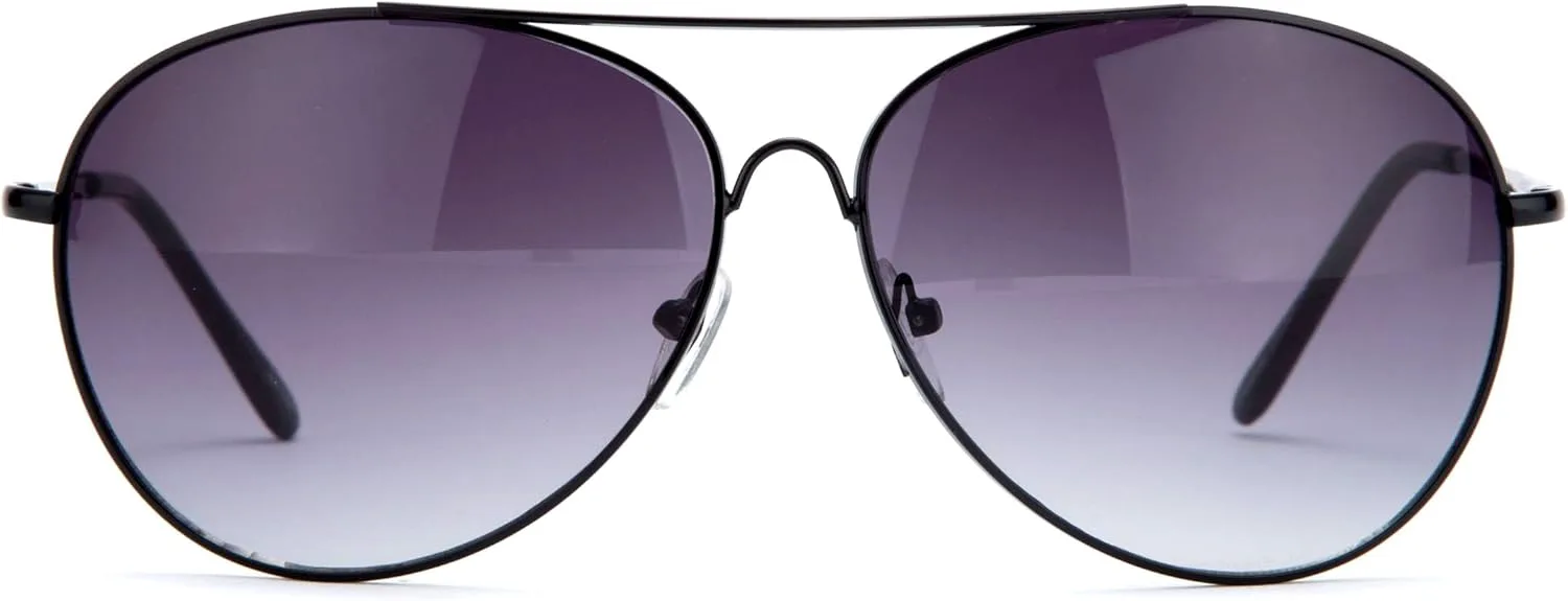 

Newbee Fashion - Солнцезащитные очки-авиаторы "Atonika" с классическими металлическими пружинными шарнирами в винтажном стиле Newbee Fashion Sunglasses, Black