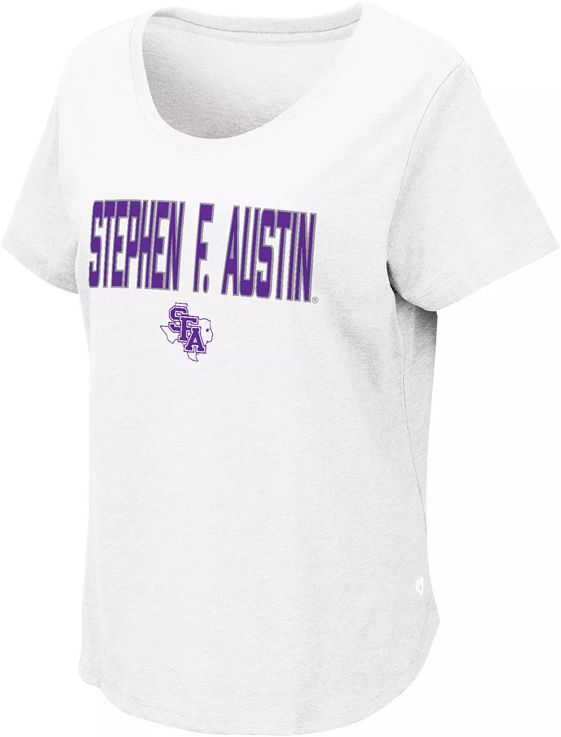 

Женская белая футболка Colosseum Stephen F. Austin Lumberjacks