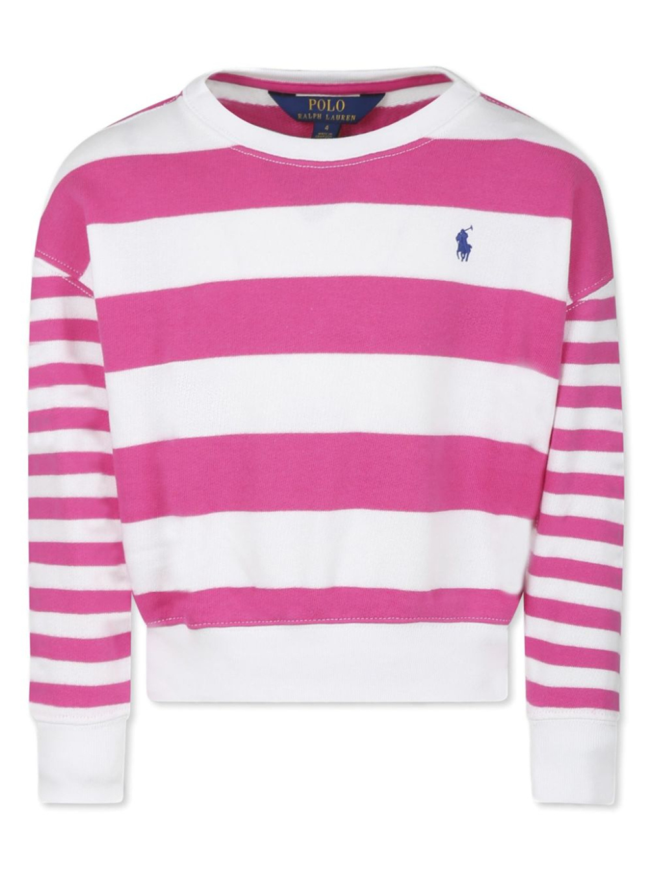 

Полосатый свитер POLO RALPH LAUREN KIDS, розовый