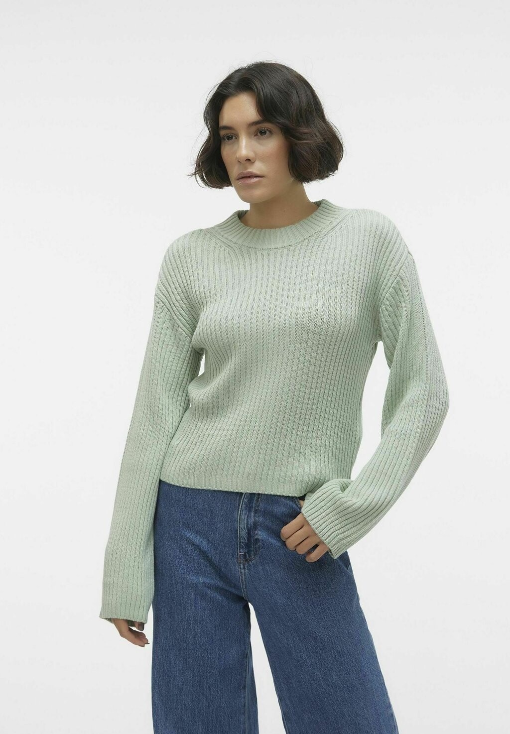 

Вязаный свитер HILDE Vero Moda, цвет silt green