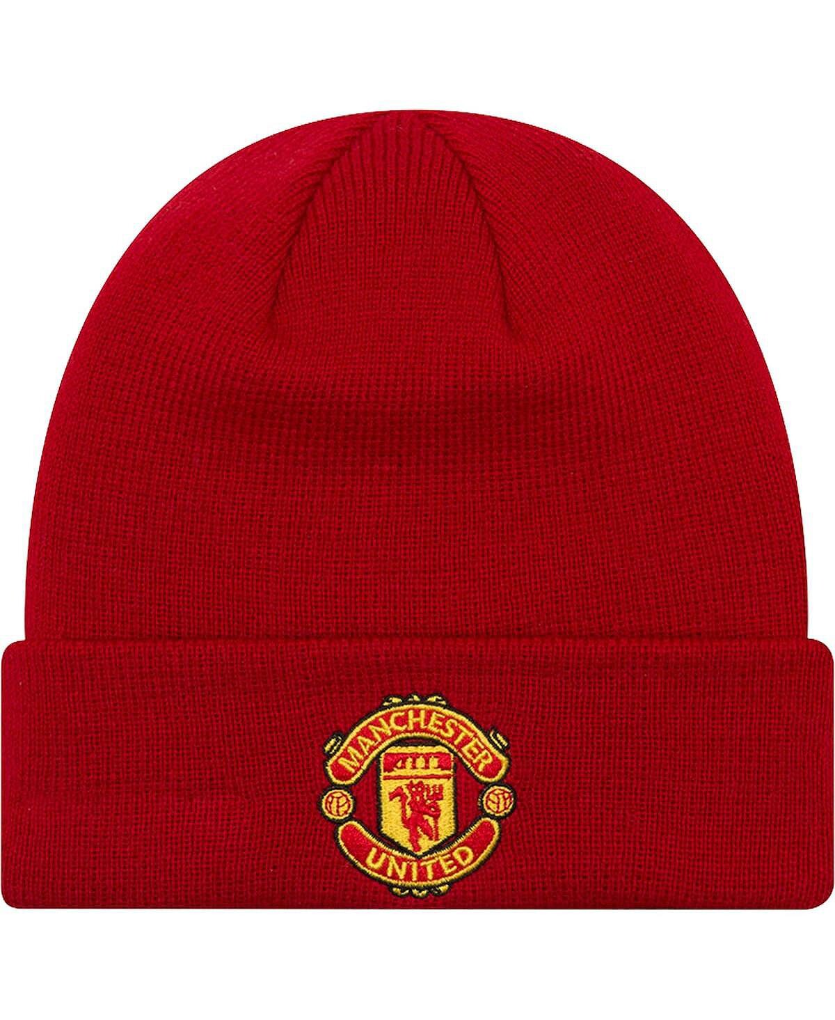 

Красная вязаная шапка с манжетами для юношей Manchester United Essential New Era