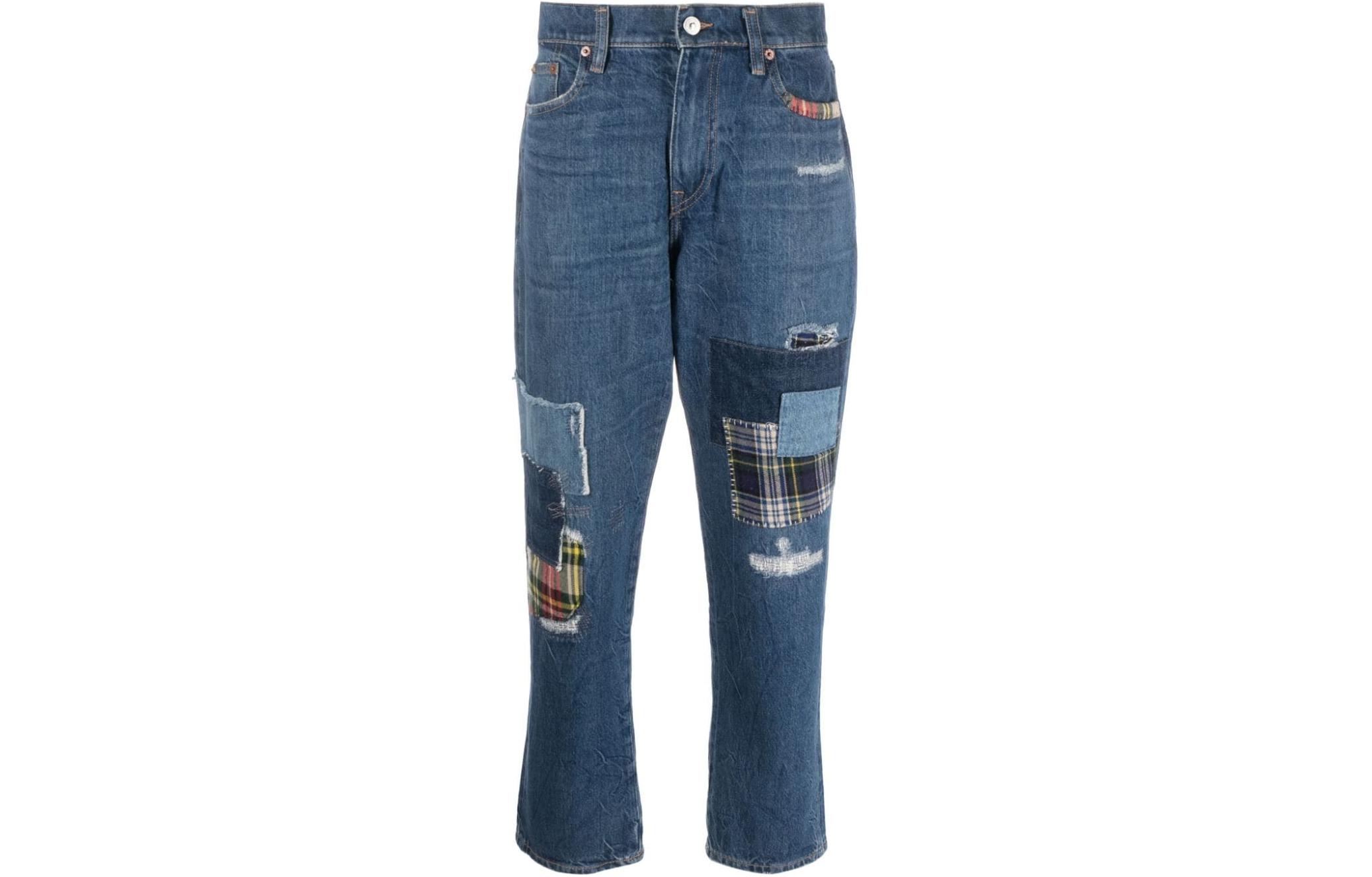 

Джинсы бойфренды в стиле пэчворк Polo Ralph Lauren, индиго