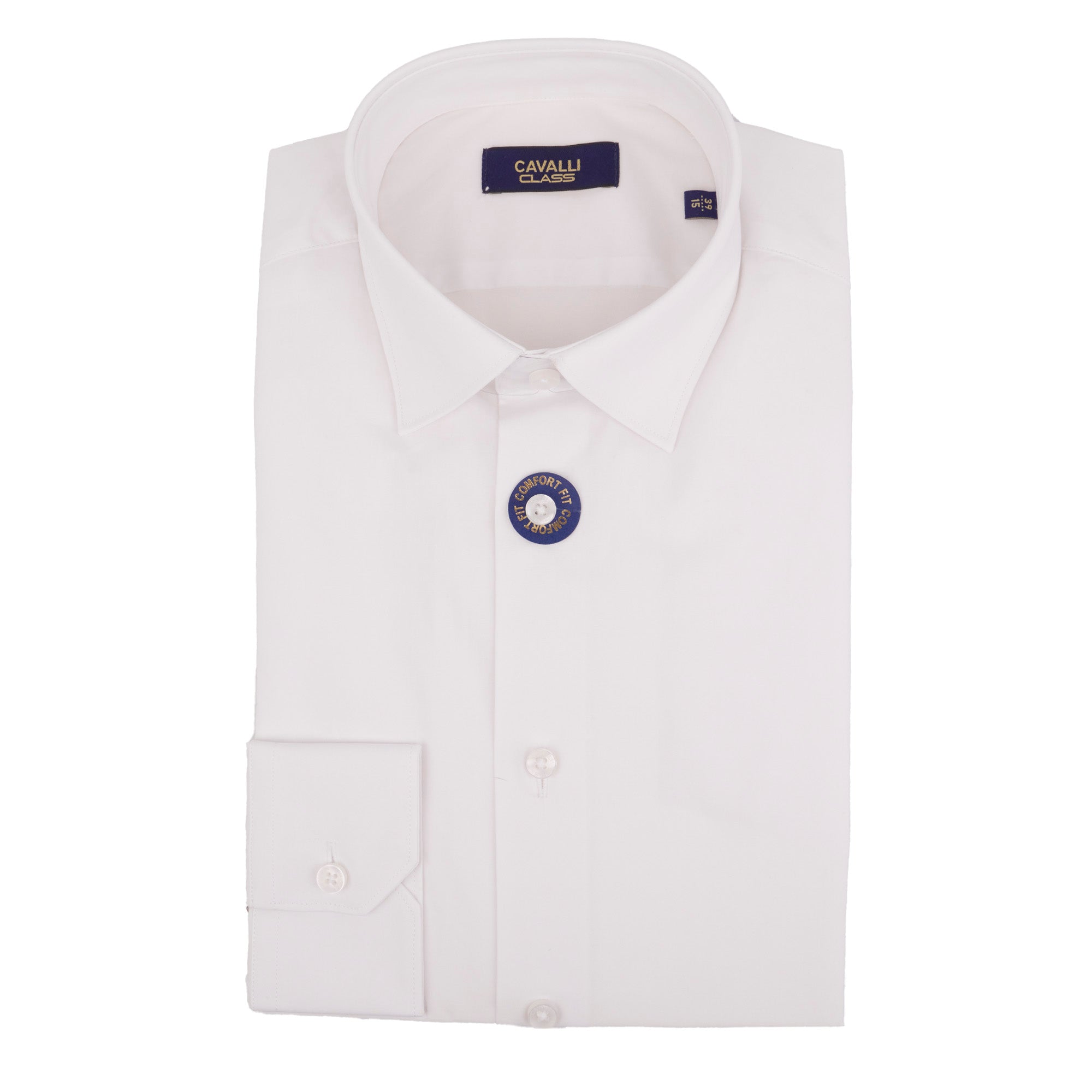 

Мужская рубашка Cavalli Class Comfort Fit белого цвета