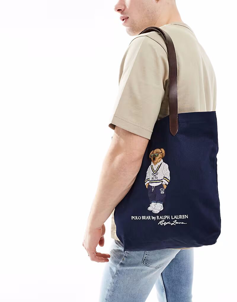 

Сумка-шоппер Polo Ralph Lauren темно-синего цвета