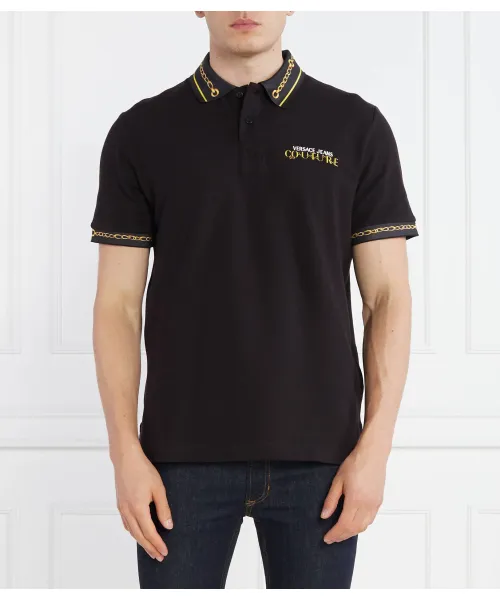 

Футболка поло Regular fit Versace Jeans Couture, черный