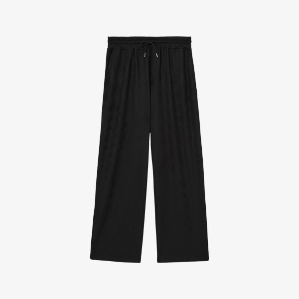 

Брюки Reiss Rowdon с эластичным поясом из фактурной ткани, черный