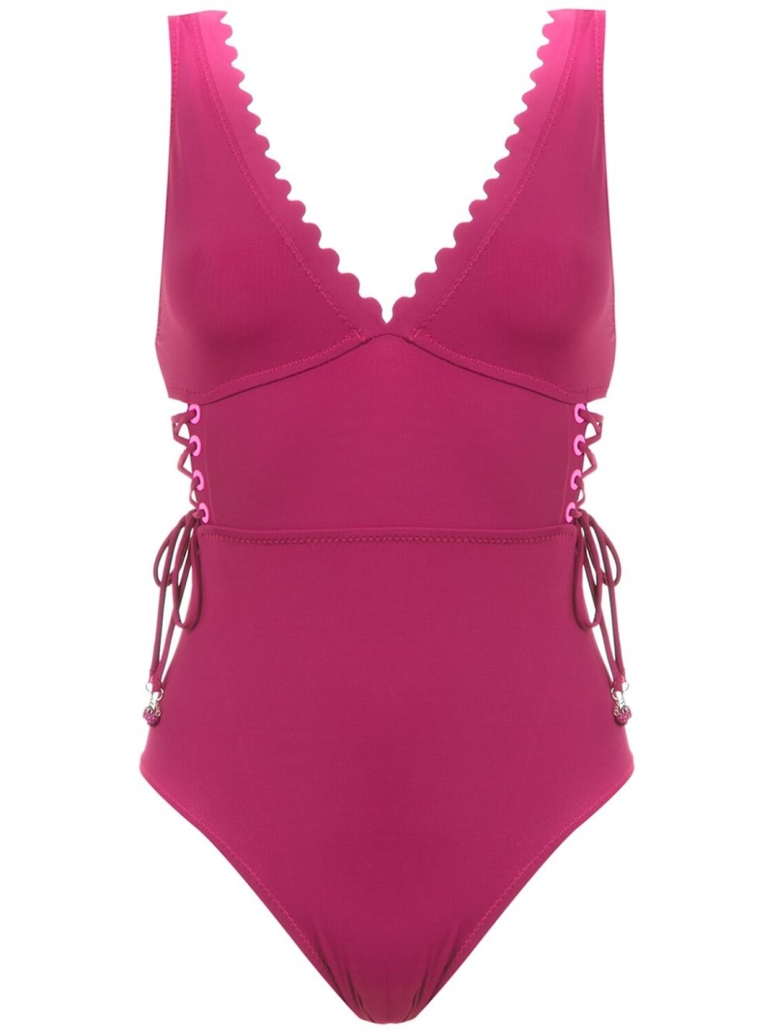 

Amir Slama lace up detail swimsuit, розовый