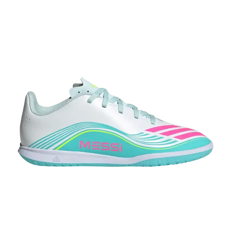 Adidas F50 League Club IC Big Kid 'Messi Aurora Radiante Pack', белый