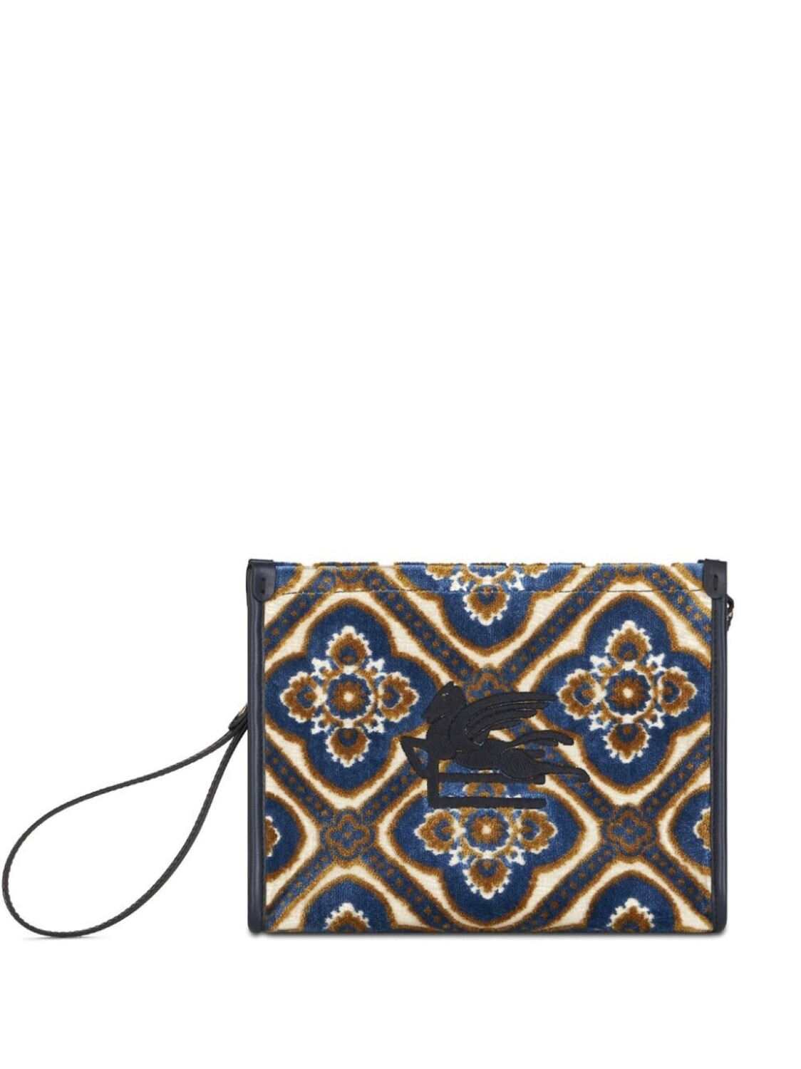 

ETRO жаккардовая косметичка с вышитым логотипом, нейтральный цвет