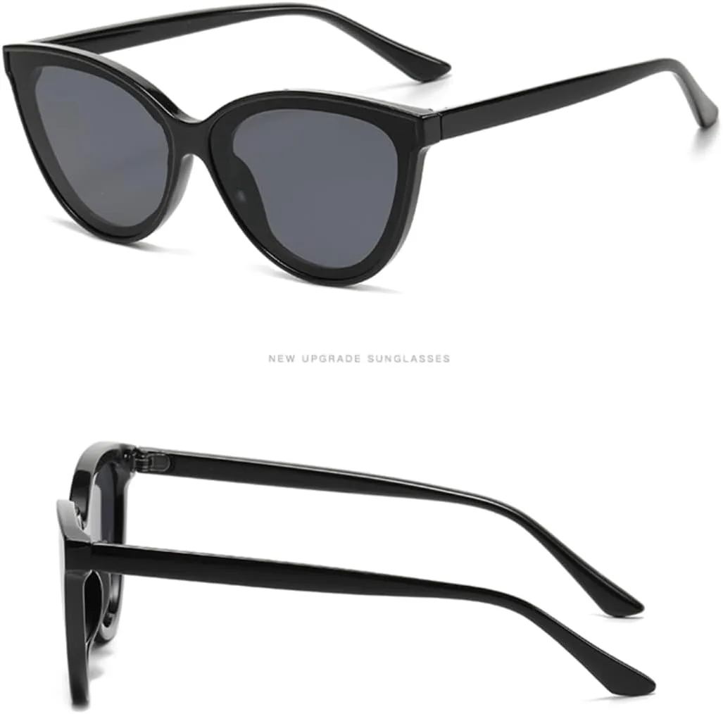 

Солнцезащитные очки «кошачий глаз» в крупной оправе для женщин, солнцезащитные очки с градиентными линзами, защита от УФ-излучения UV400 TOIPASTN, Transparent Black