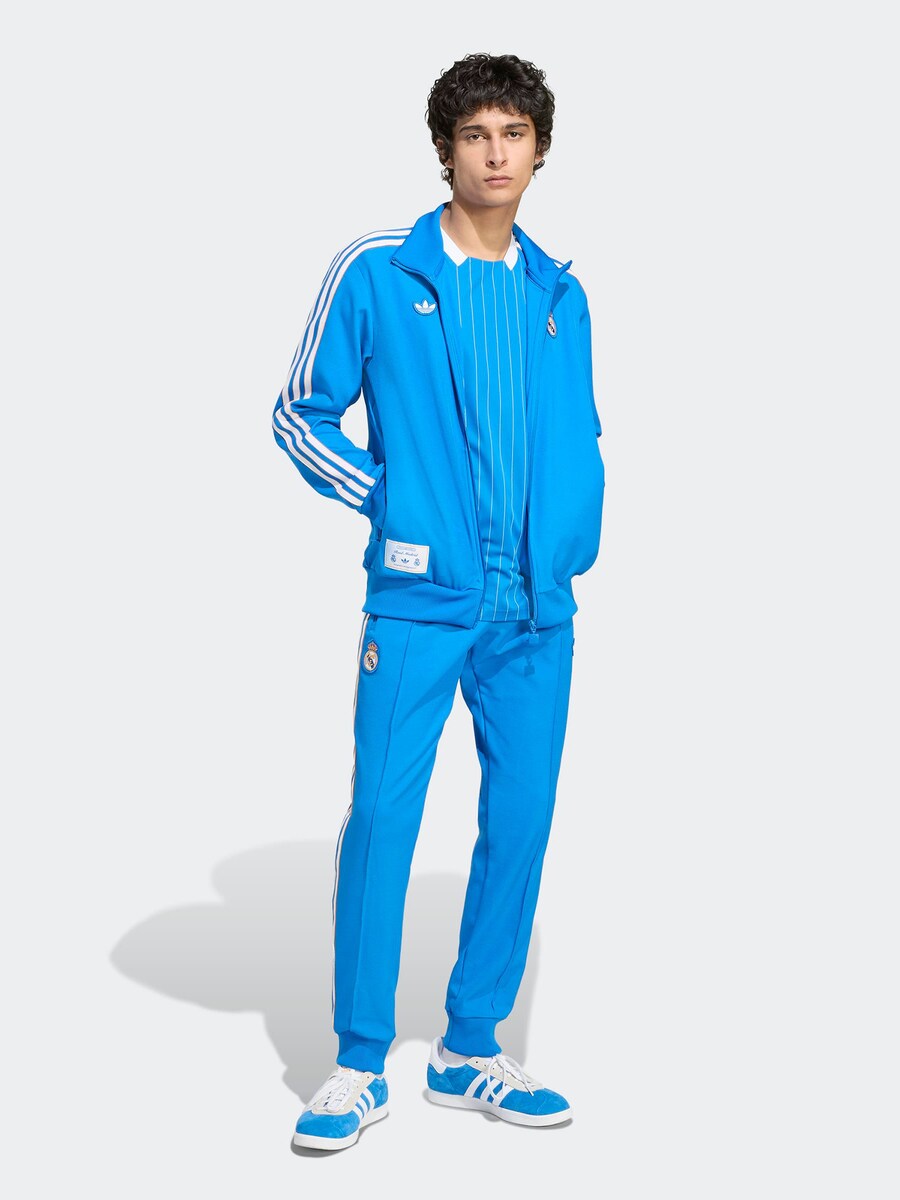 Спортивная толстовка с капюшоном на молнии ADIDAS ORIGINALS Real Madrid Terrace Icons, Azure — фото 2