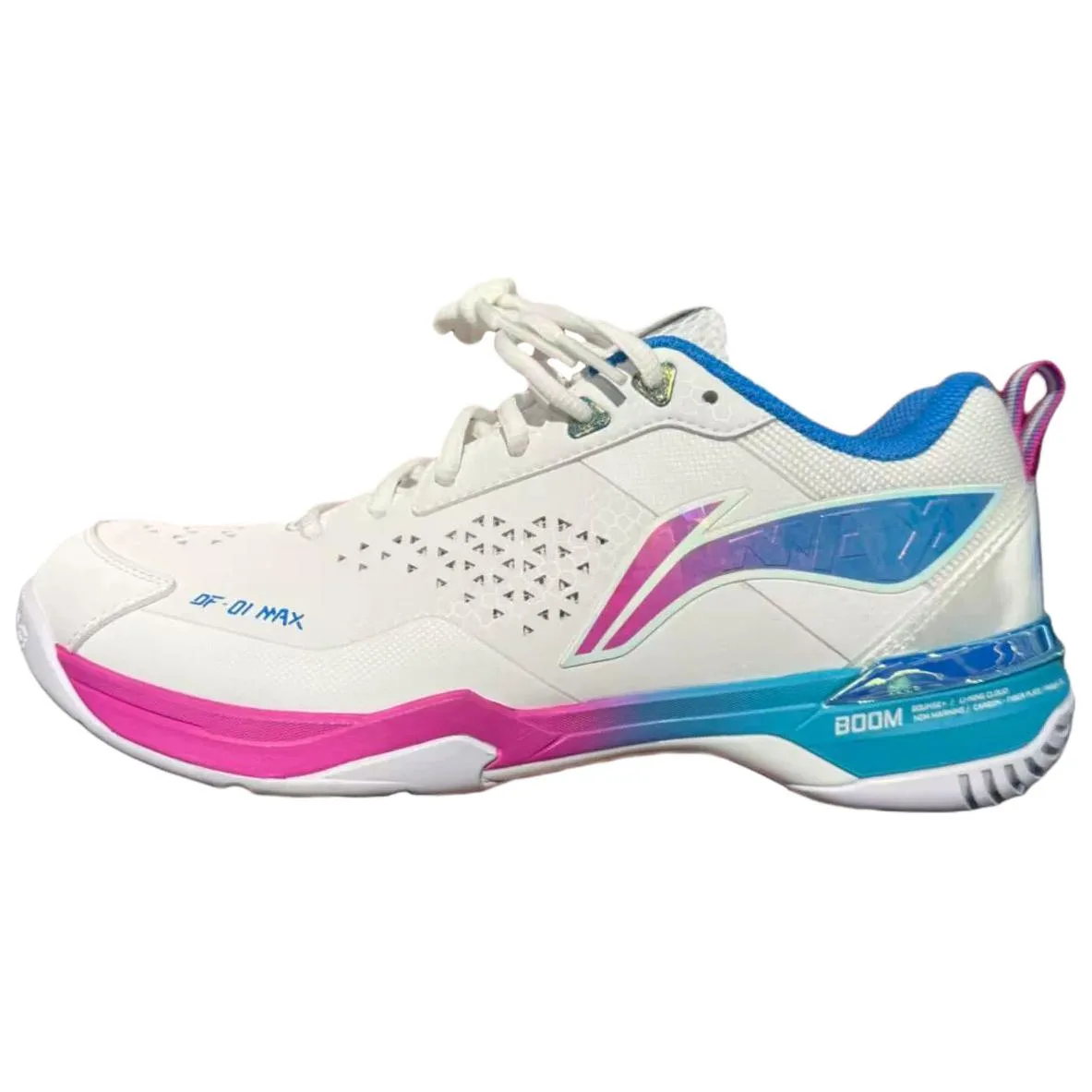 Кроссовки для бадминтона Li-Ning Blade Ma с амортизацией, противоскользящие, износостойкие, низкие, унисекс, бело-розово-голубые — фото 4
