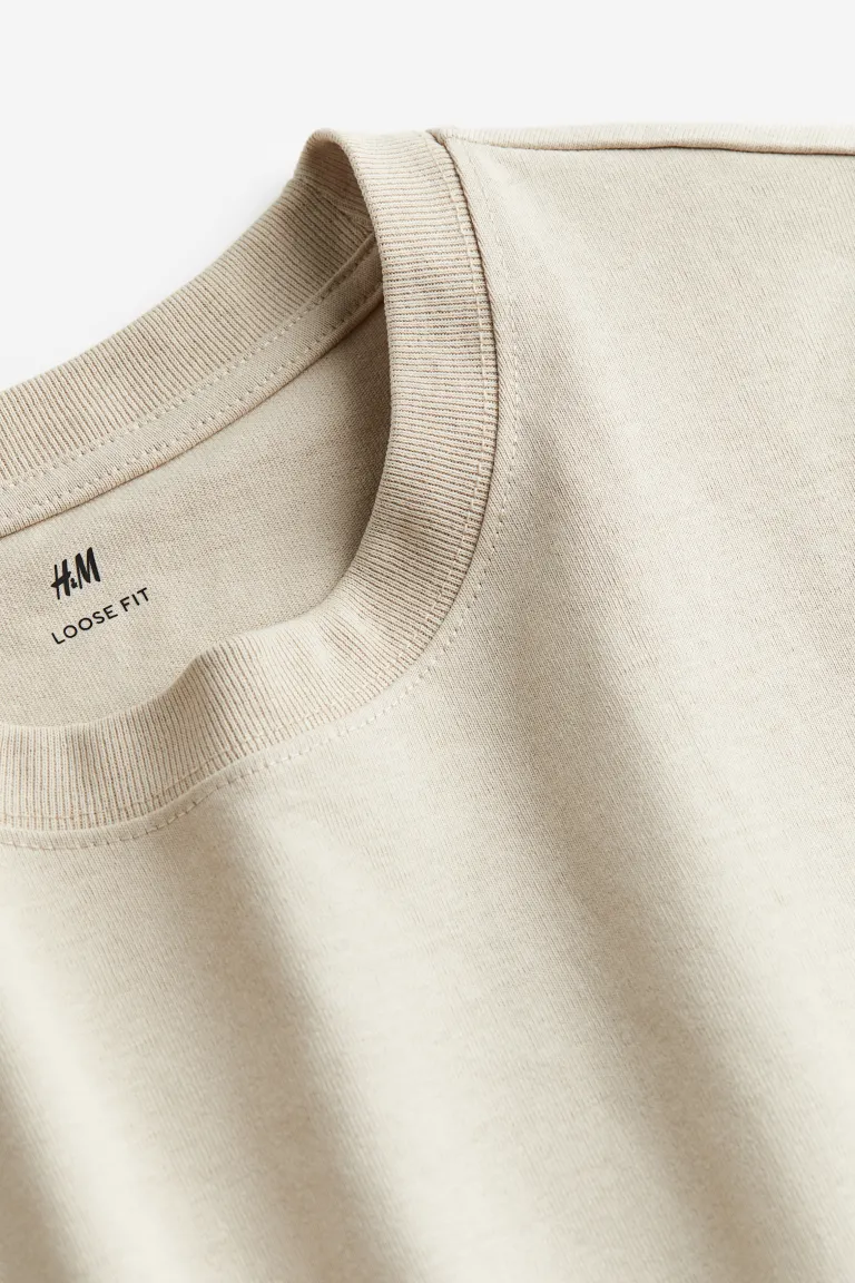 

Футболка свободного кроя H&M, бежевый