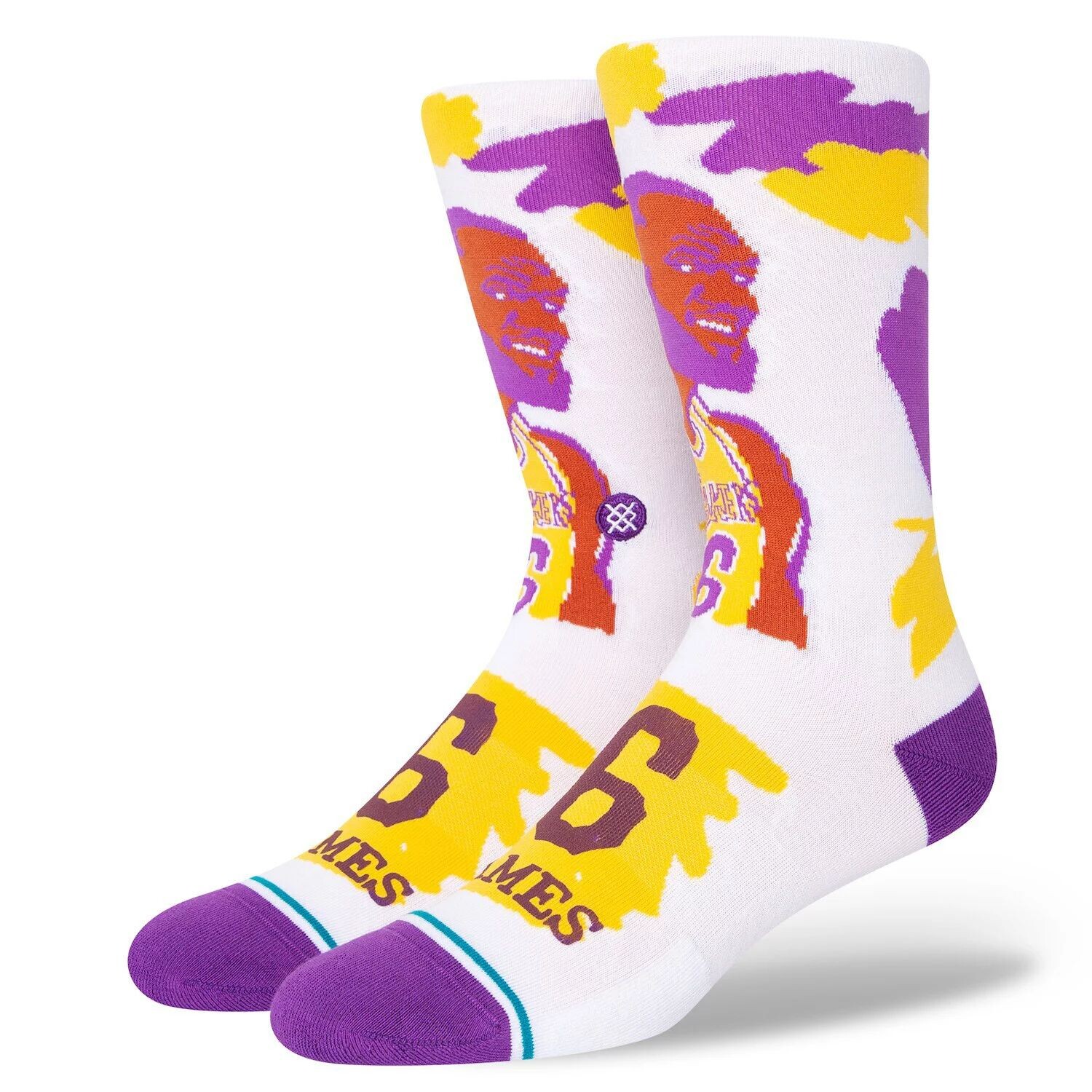 

Мужские носки Stance LeBron James Los Angeles Lakers Player Paint Crew