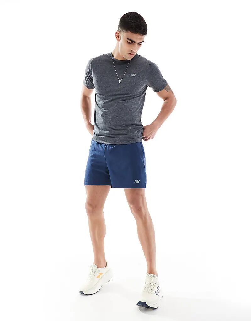Кроссовки New Balance essentials 5" короткие, темно-синего цвета — фото 2