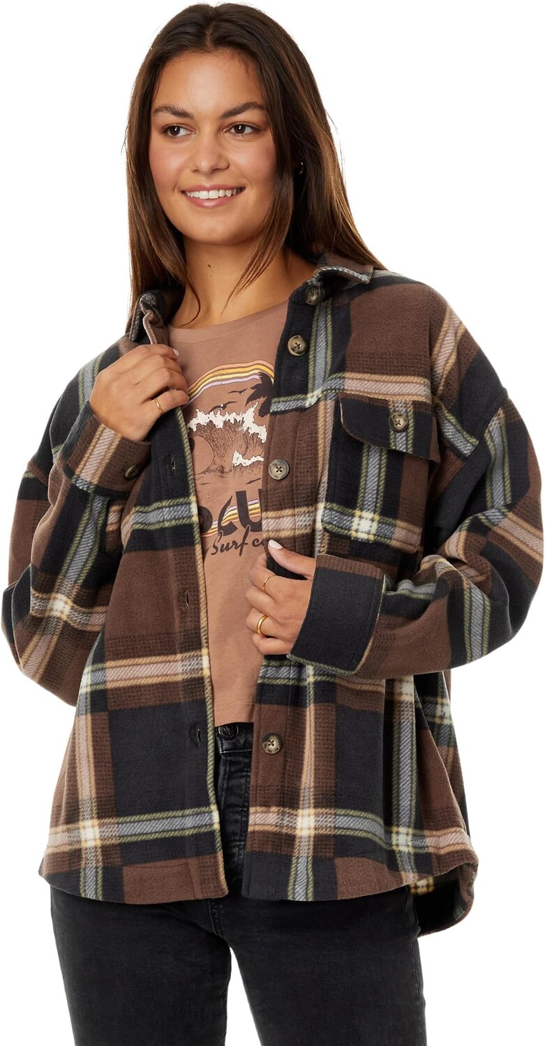 

Рубашка Rip Curl Sun Club Long Sleeve Flannel, коричневый