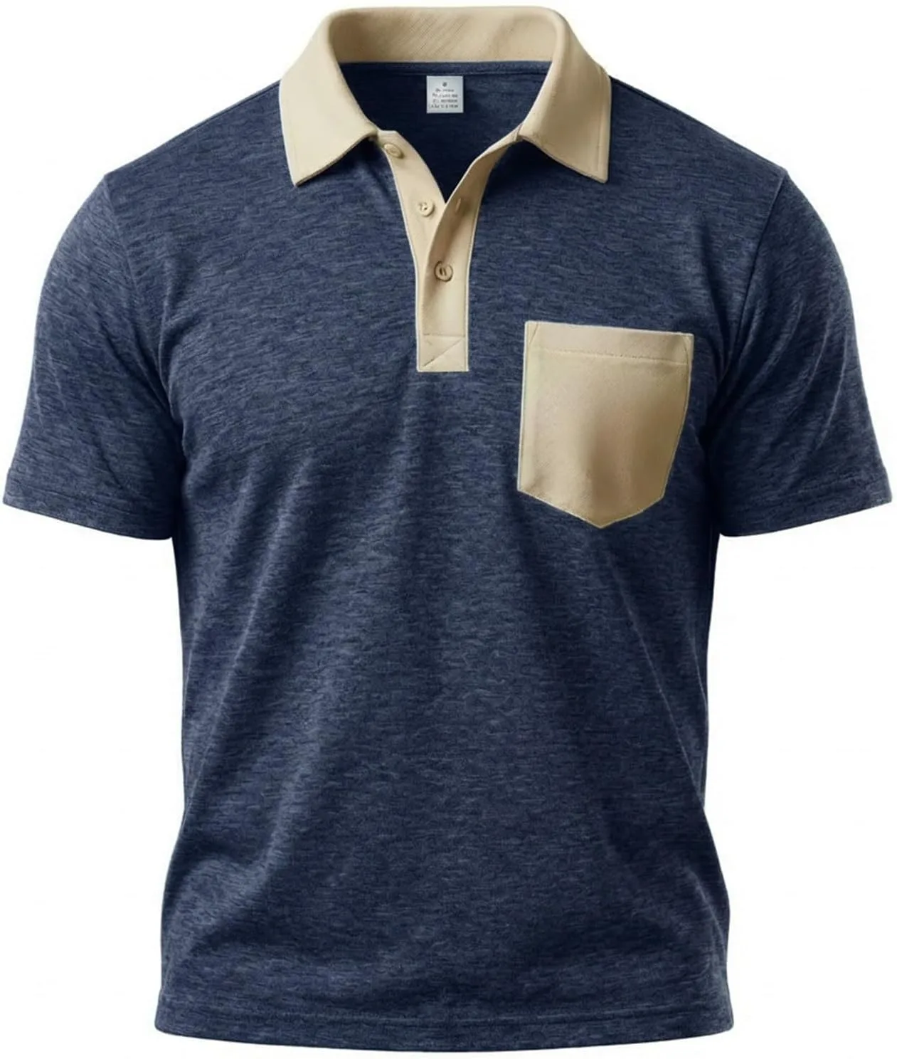 Мужская модная поло Slim Fit с коротким рукавом и карманом — фото 4
