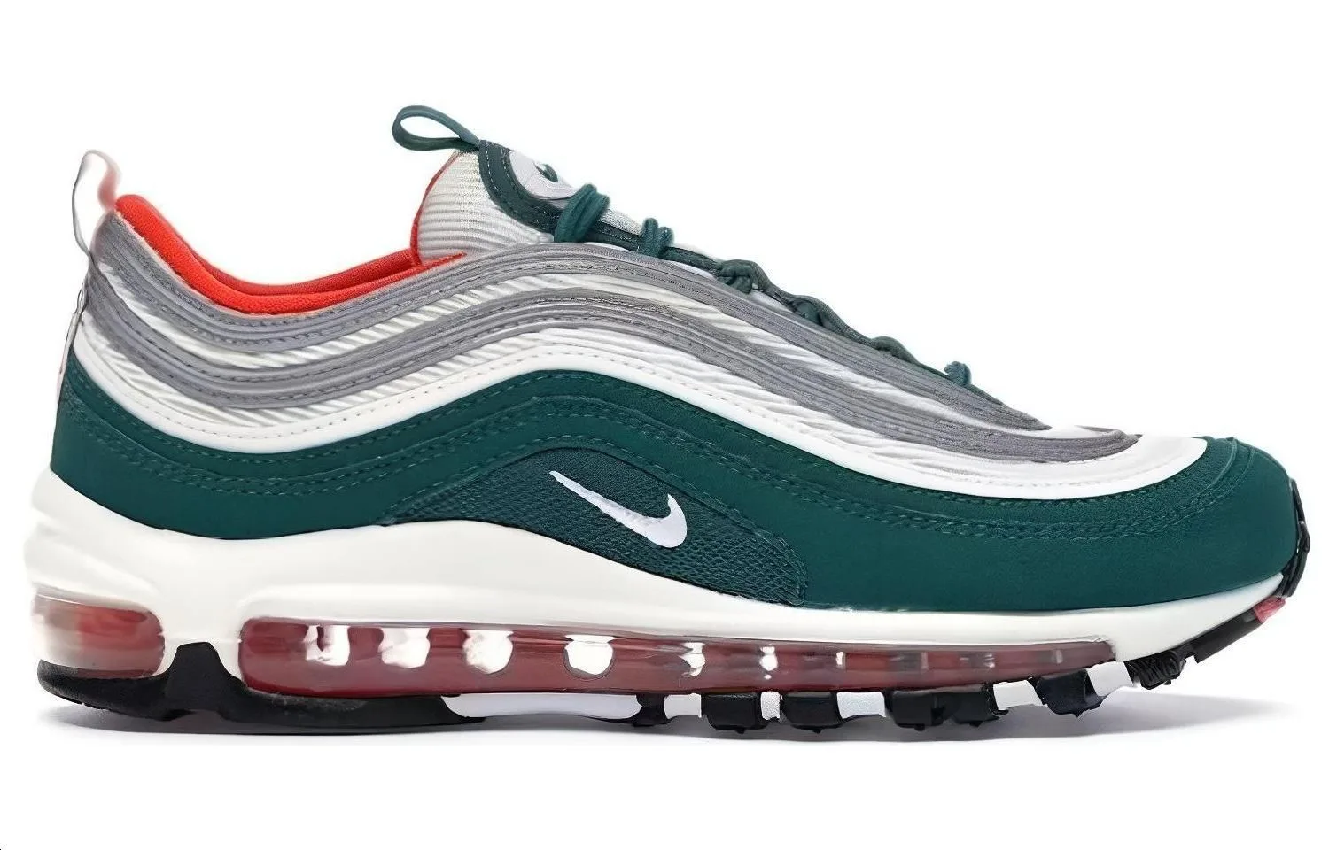 Кроссовки Air Max 97 Miami Hurricanes GS Nike, белый зеленый — фото 3