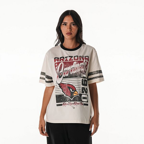 

Женская футболка Arizona Cardinals vintage oversize с удлиненными плечами в цвете cream The Wild Collective