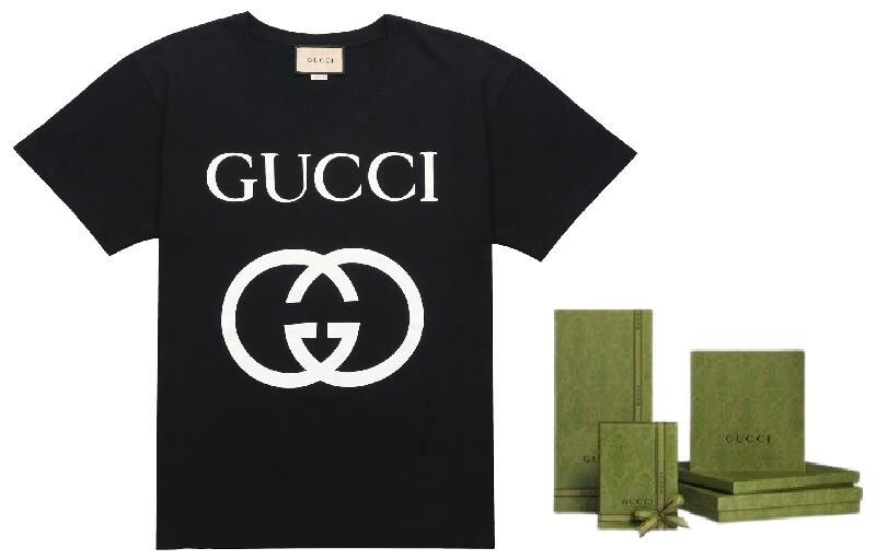

Футболка унисекс черная подарочная коробка Gucci, черный