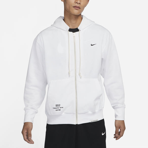 Толстовка Men's Nike Back Logo Sports Knit Hooded Zipper White, белый — фото 3