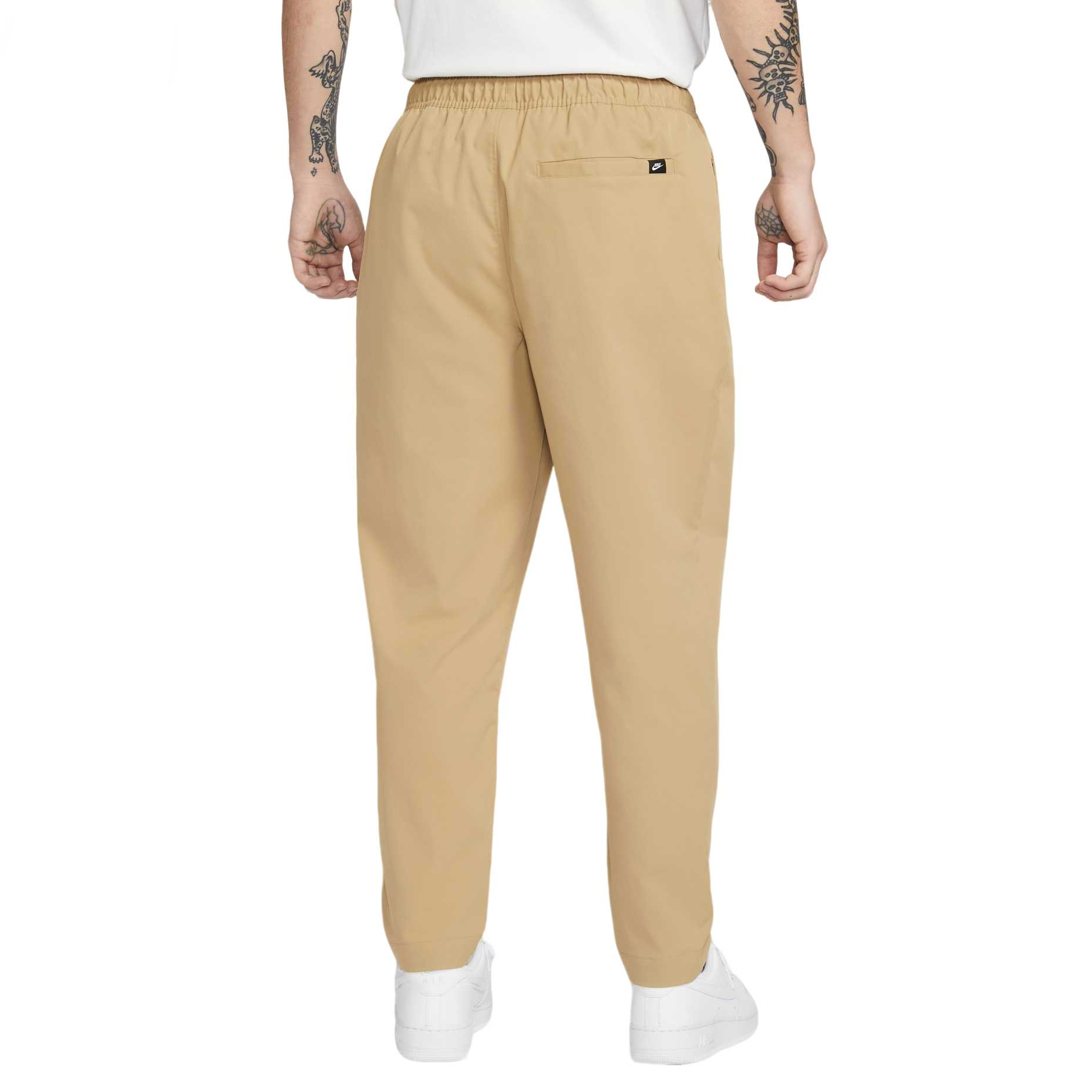Nike Брюки Club Casual мужские Parachute бежевые белые Moderate Tapered — фото 3