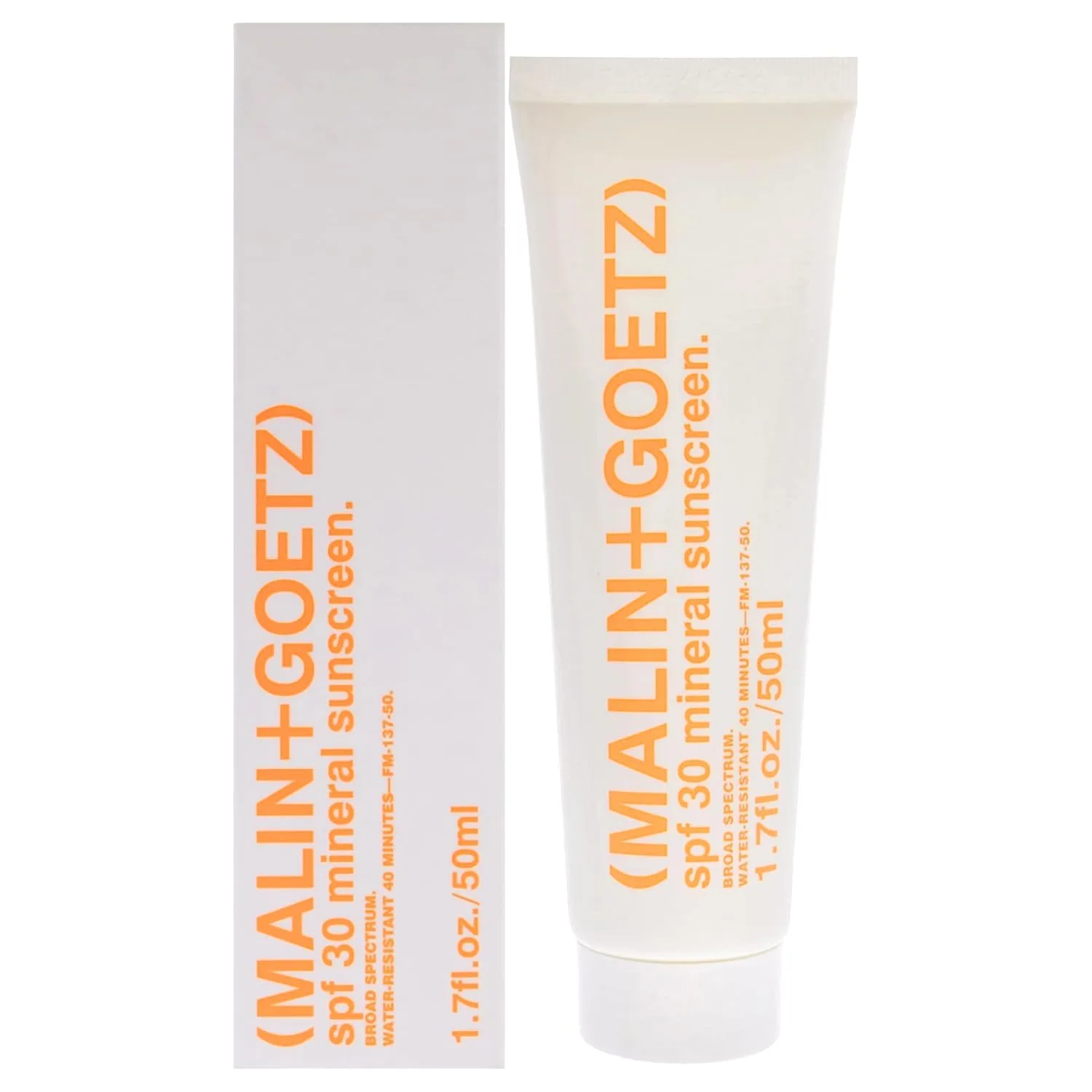 MALIN+GOETZ SPF 30 минеральный солнцезащитный крем для лица и тела с оксидом цинка, диоксидом титана и маслом ши, увлажняющий и осветляющий, веганский, безопасный для рифов, без жестокости (50 мл), Cranberry