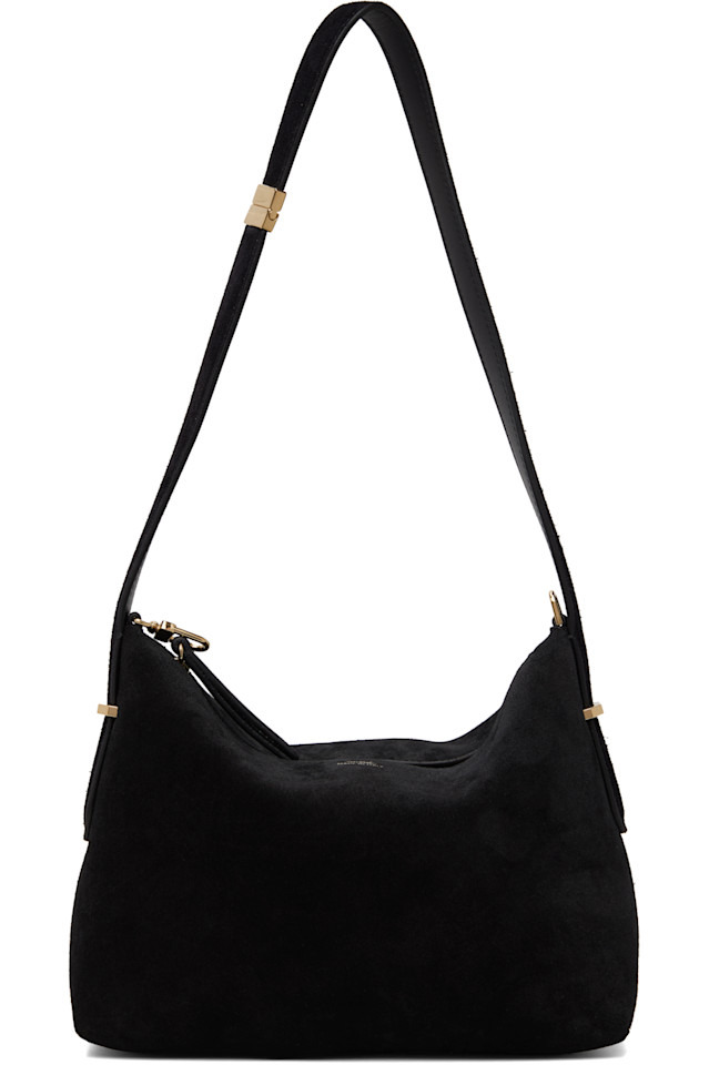 

Замшевый клатч с фаской Toteme, черный