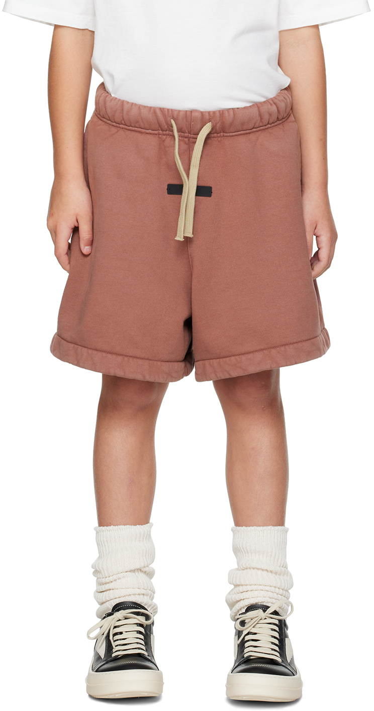

Детские бордовые футбольные шорты Fear of God ESSENTIALS