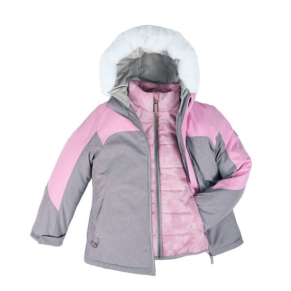 Детская куртка-трансформер ariadne 3-in-1 Zeroxposur, Urban Heather — фото 4