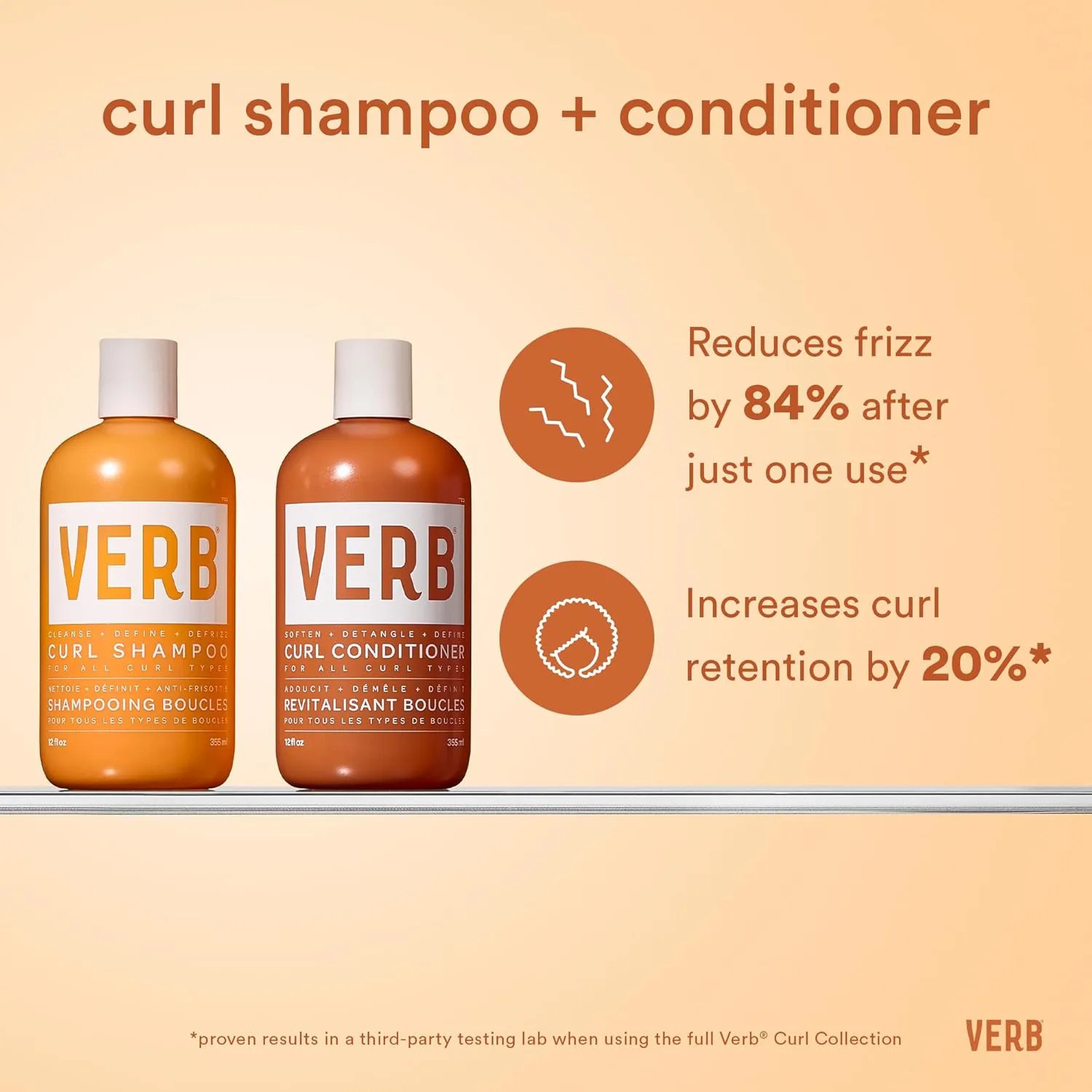 VERB Curl Foaming Gel - пенка для укладки против пушистости, для волн, локонов и кудрей, фиксирует и подчеркивает, средняя фиксация, веганский продукт, без парабенов и сульфатов 15,35 (3 шт.) — фото 3