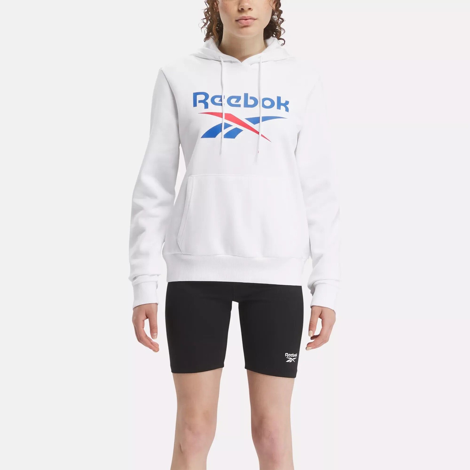 

Флисовая худи Identity с большим логотипом Reebok, белый