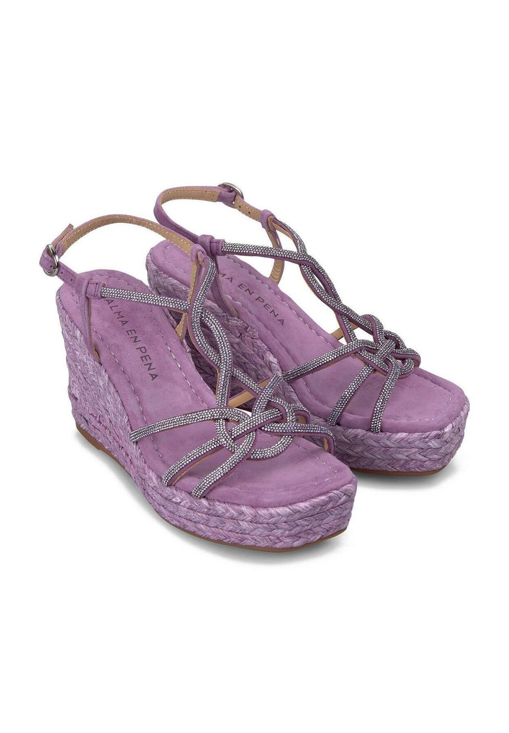 Босоножки на танкетке High heeled sandals Alma en Pena, фиолетовый — фото 3