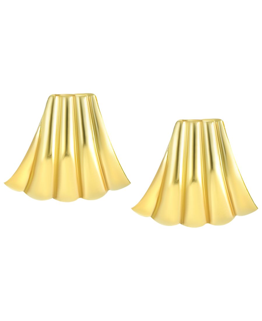 

Массивные ребристые серьги-гвоздики из желтого золота 10 карат Macy's, Yellow