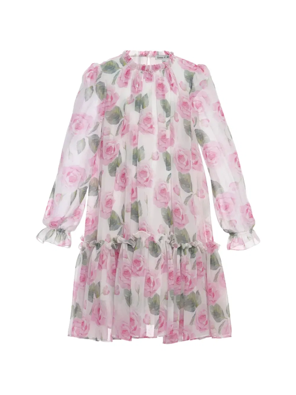 Комплект из платья и платья с цветочным принтом и оборками Dress & Fleur, белый