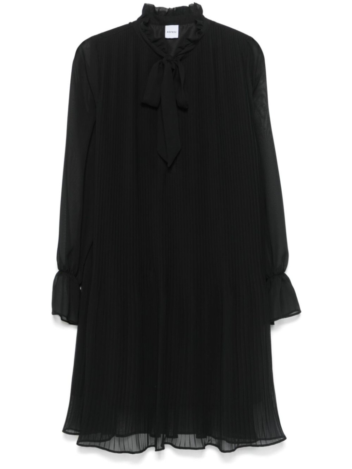 

Мини-платье из жоржета ASPESI, черный