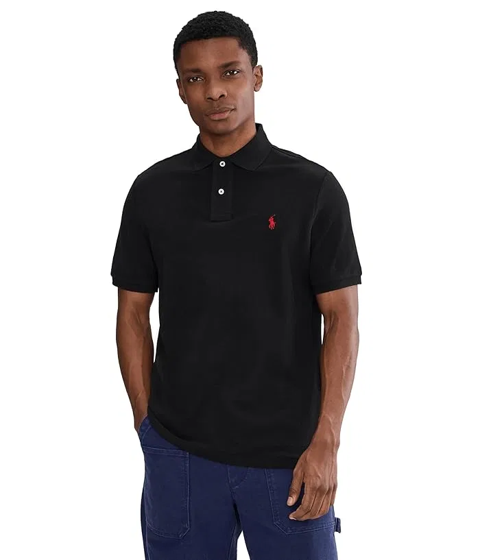 Поло Polo Ralph Lauren The Iconic Mesh Polo Shirt, Polo Black