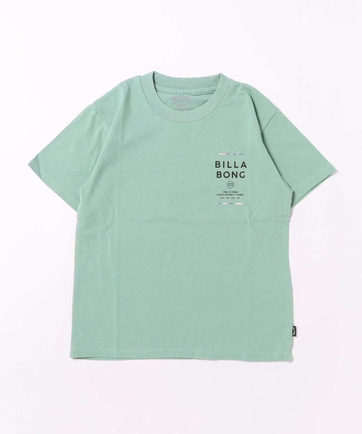 Детская футболка BILLABONG SUNBLOCK с логотипом зелёная