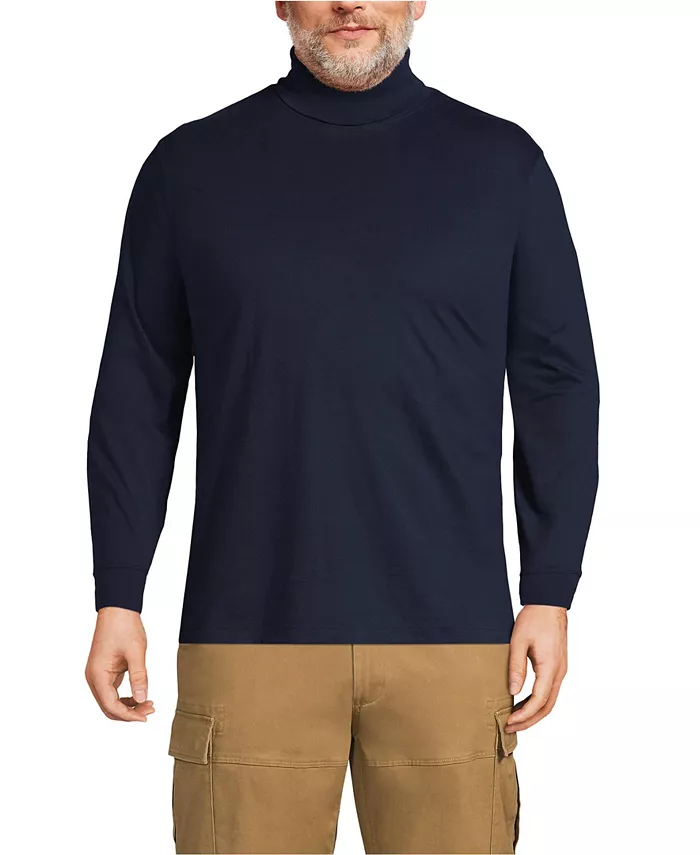 

Футболка-водолазка Big & Tall Super-T Lands' End, синий