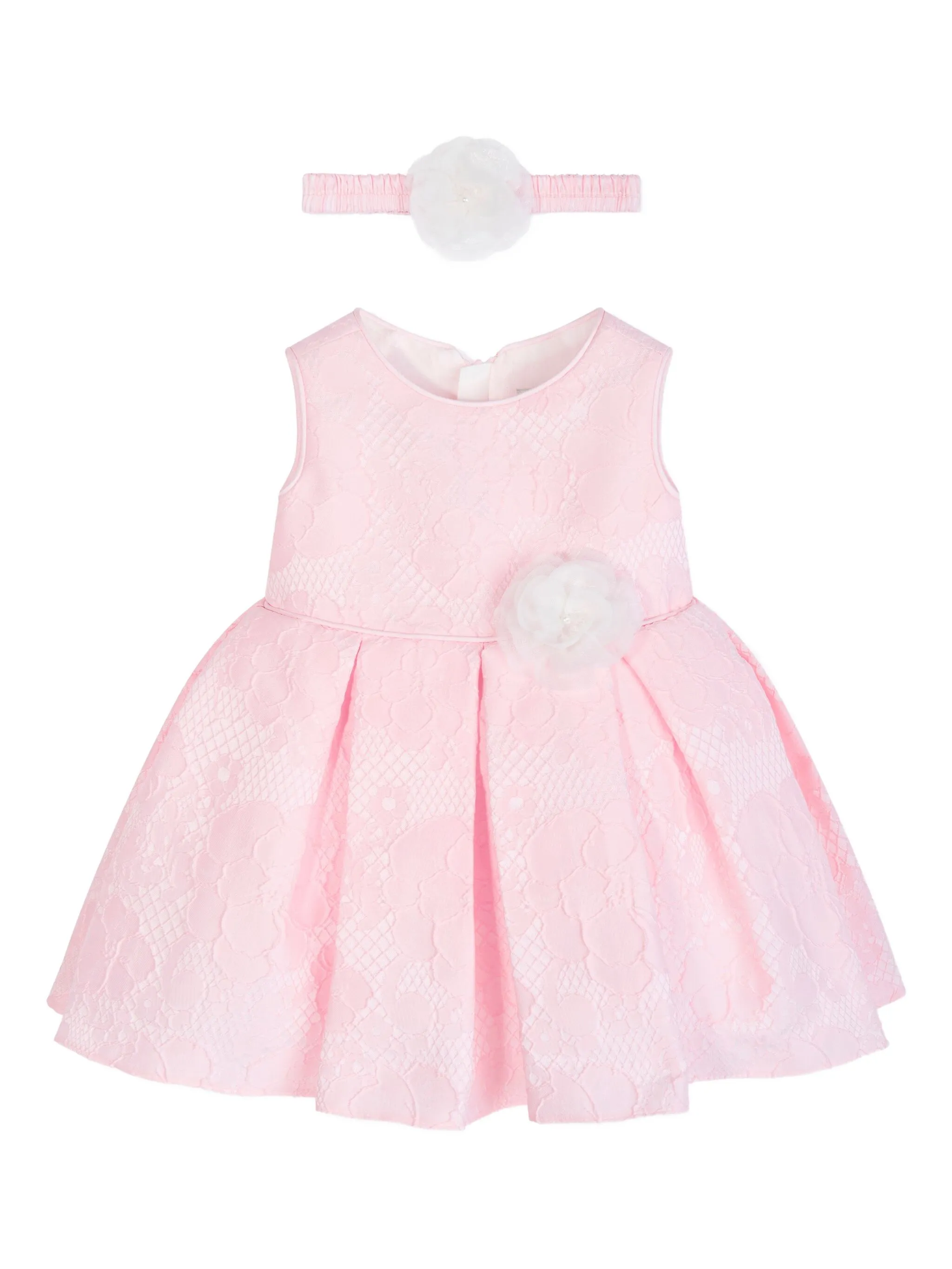 

Платье с цветочным кружевом Dress & Fleur, розовый