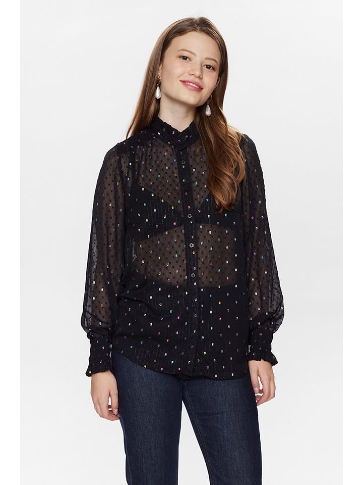 

NÜMPH Блузка черного/разноцветного цвета