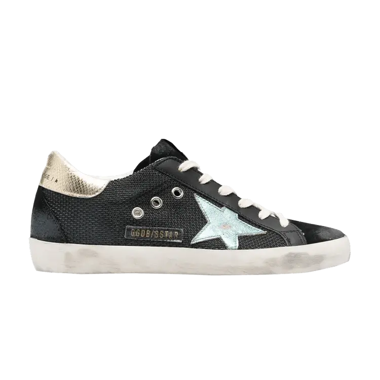 

Кроссовки Golden Goose Wmns Superstar Black Metallic Light Blue, черный