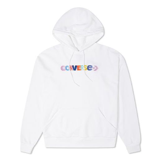 

Свитер contrasting colors alphabet embroidered knit hoodie white Converse, белый