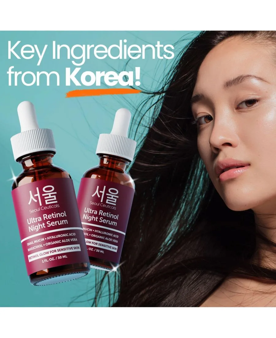 Сыворотка Seoul Ceuticals — Корейская для ухода за кожей Ultra Retinol Night Serum K Beauty Skincare — фото 4