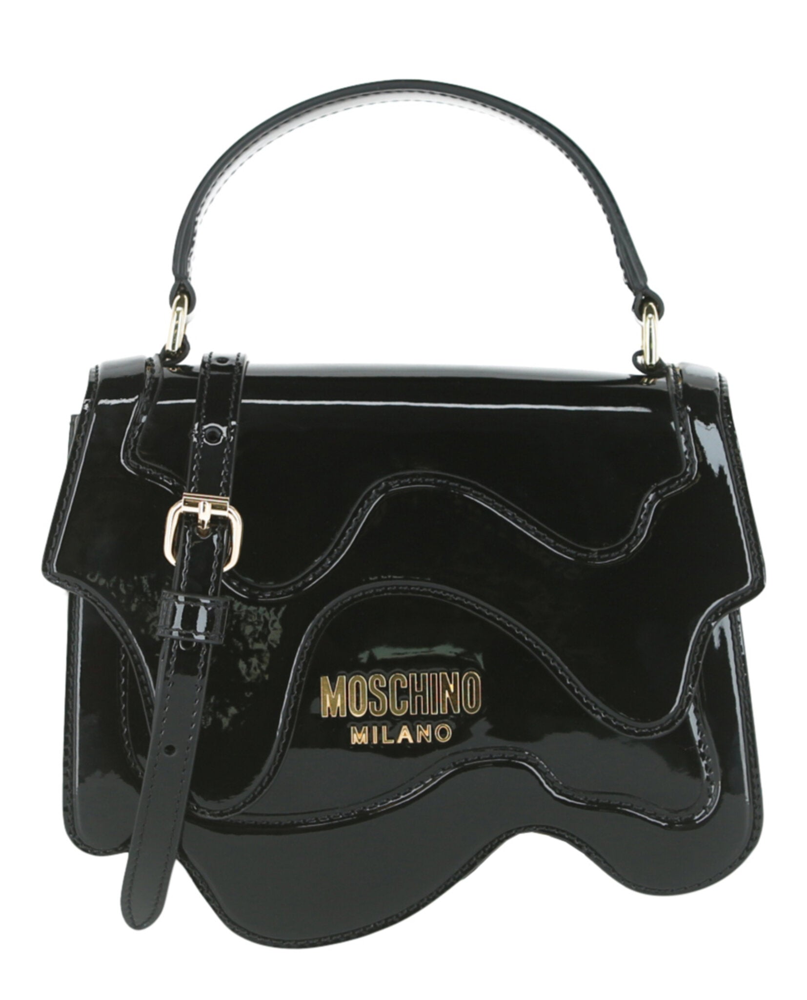 

Сумка через плечо с расплавленным дизайном Moschino, черный