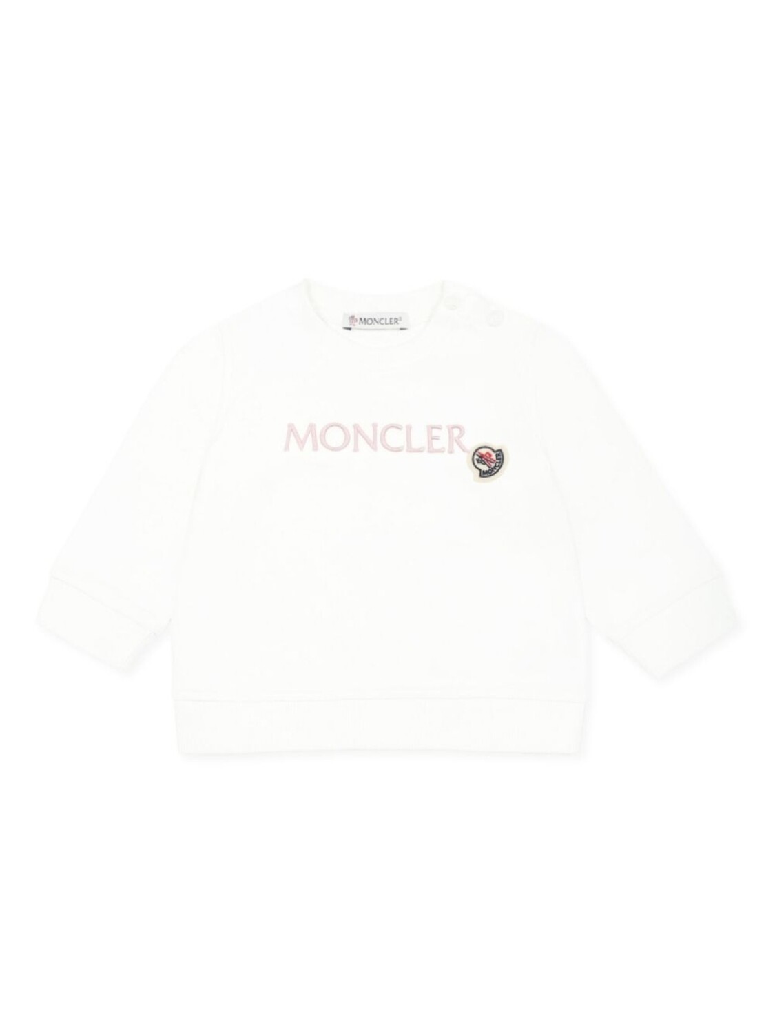 

Футболка с вышитым логотипом Moncler Enfant, белый