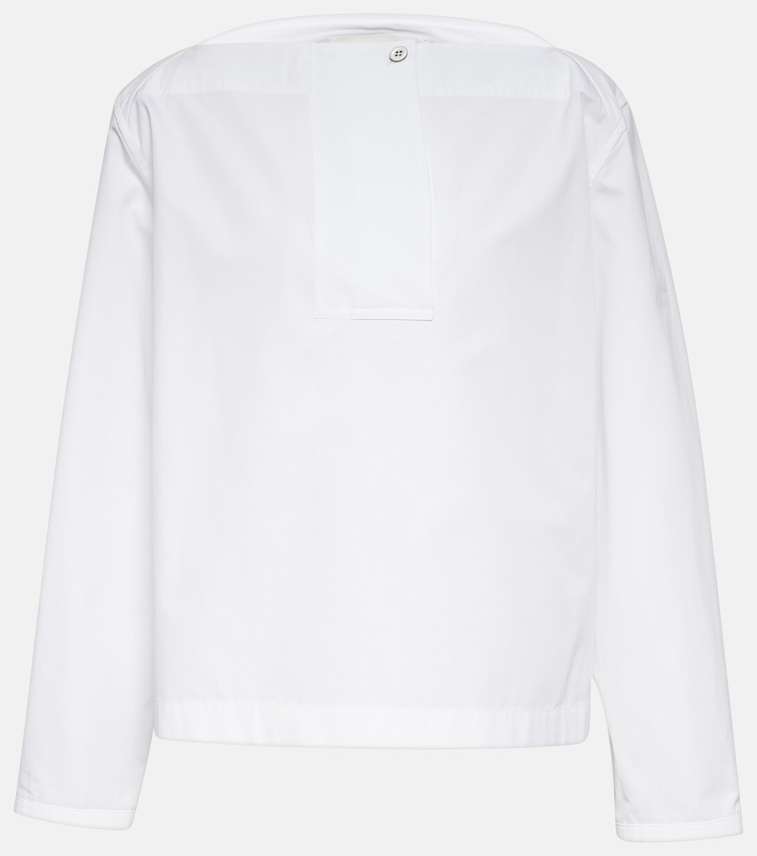

Топ из хлопкового поплина со складками JIL SANDER, белый