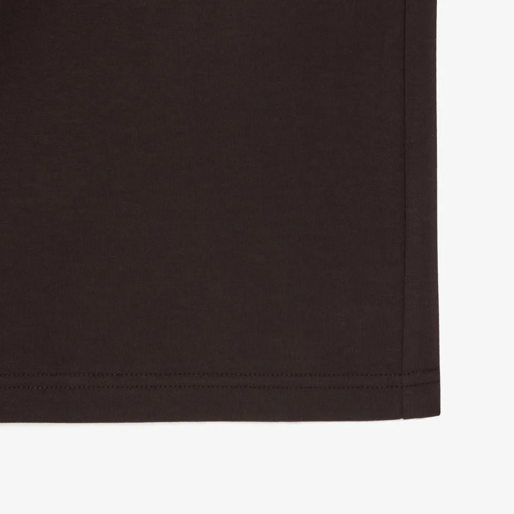 Мужская базовая футболка коричневого цвета от Lacoste — фото 4